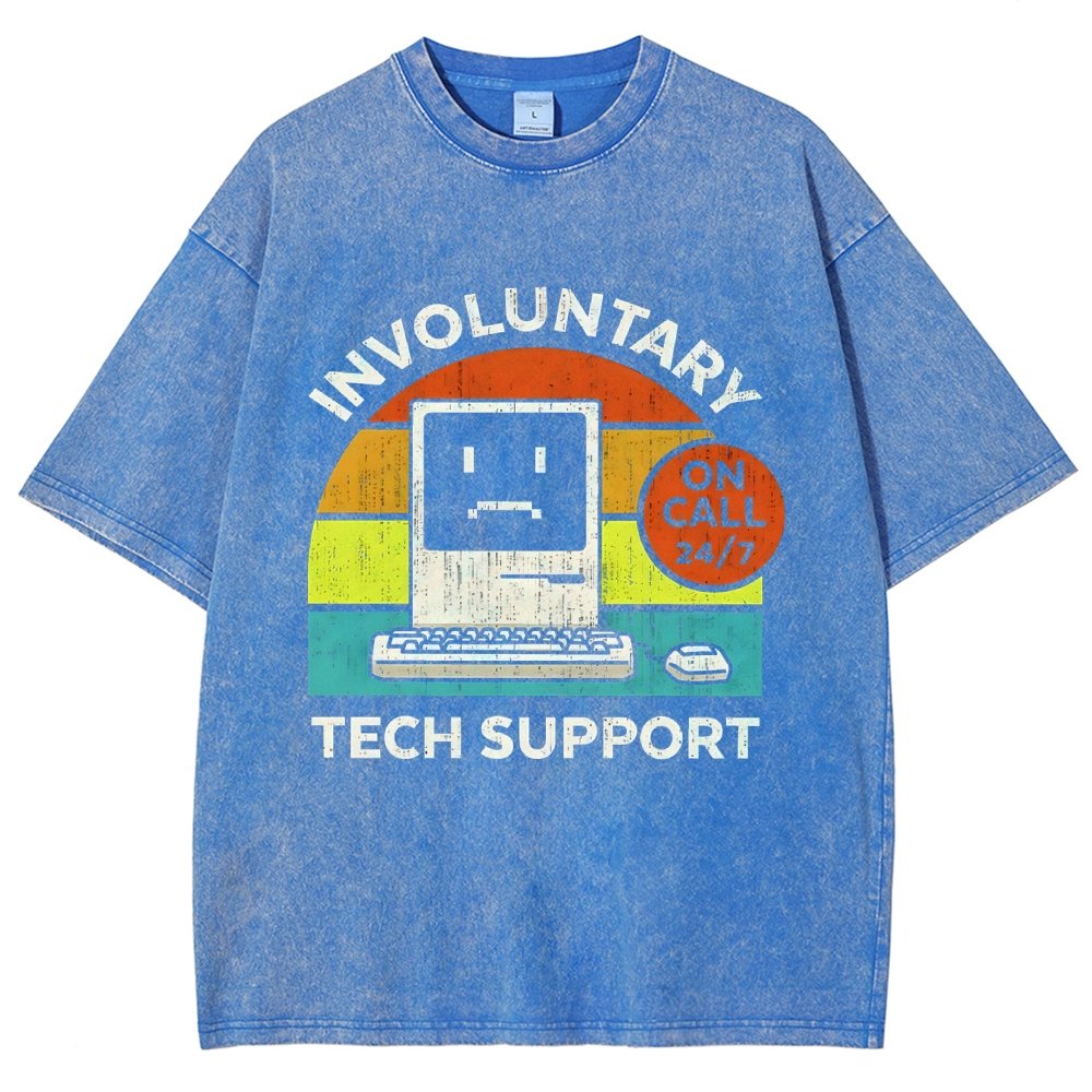 Involuntary Tech Support On Call All the time Vintage Distressed T-shirt