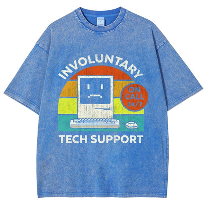 Involuntary Tech Support On Call All the time Vintage Distressed T-shirt