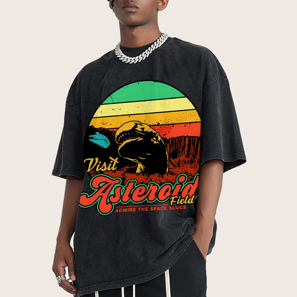 Visit Asteroid Admire The Space Slugs Vintage Distressed T-shirt