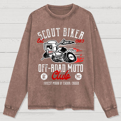 Scout Biker Club Washed Long Sleeve Tee