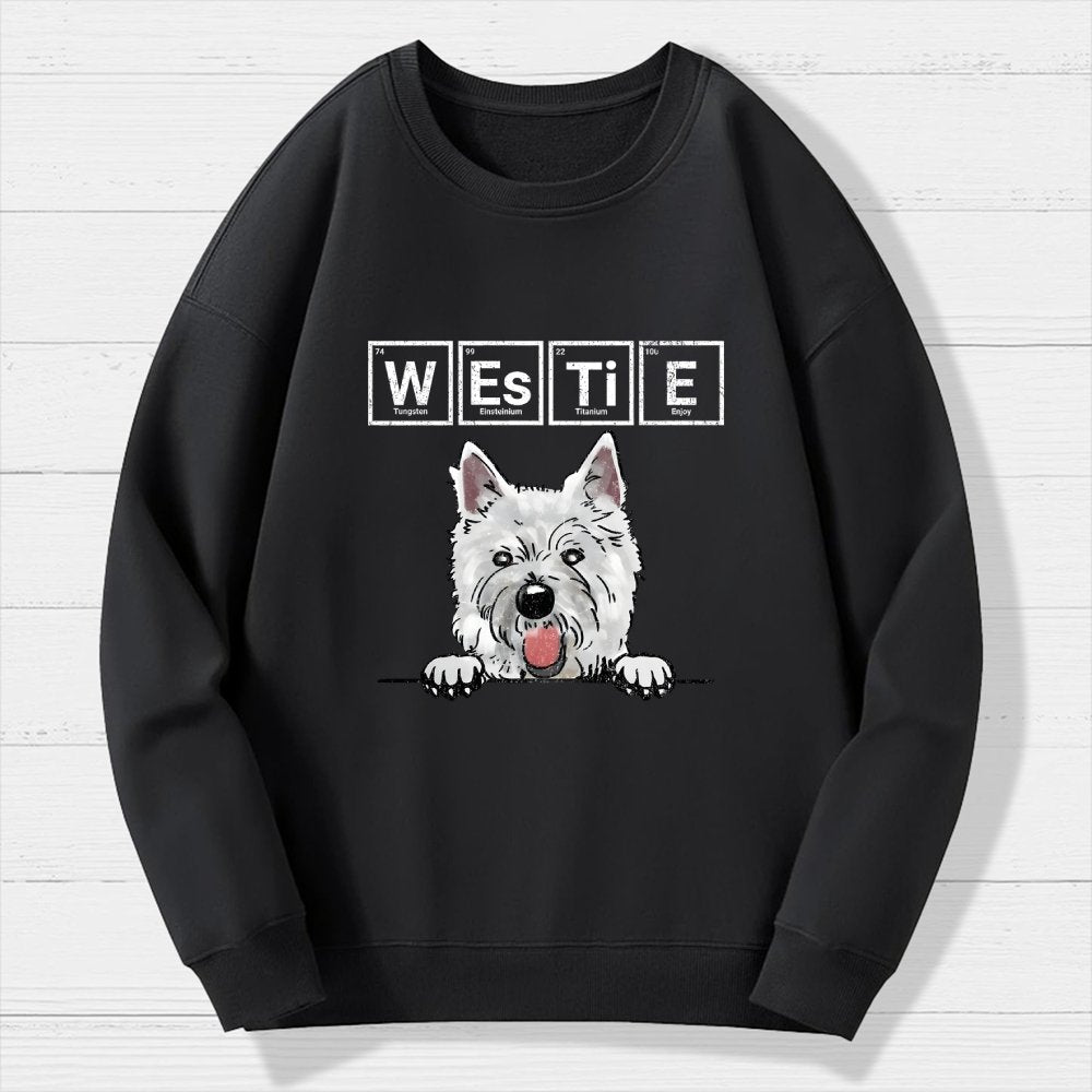Periodic Table of Dogs  Dog Lover  Funny Science Geek Cotton Sweatshirt
