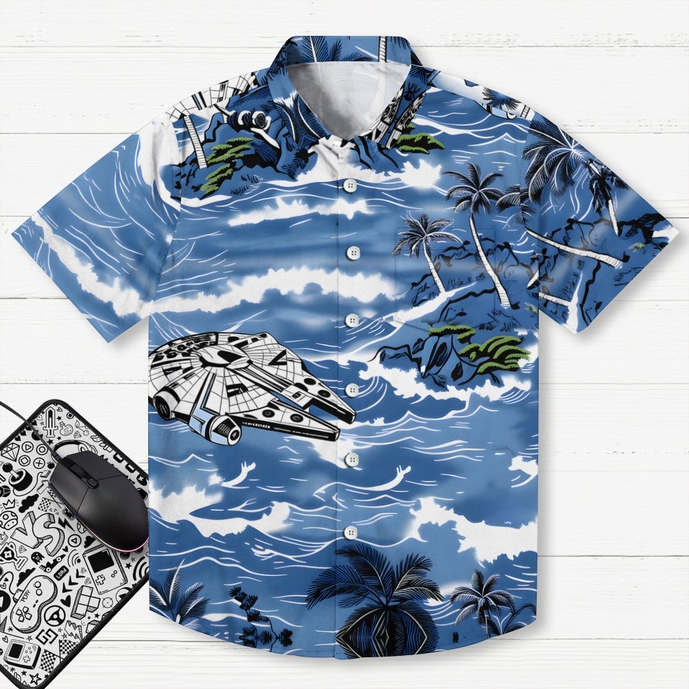 Space Ship Geek Hawaiian Shirt