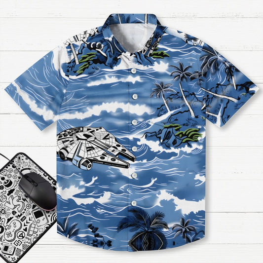Space Ship Geek Hawaiian Shirt