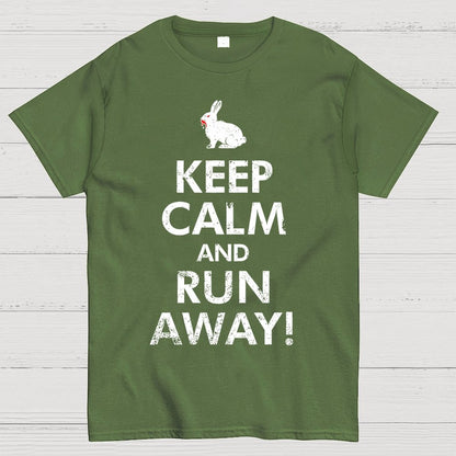 Keep Calm and Run Away! Unisex Geek T-Shirt
