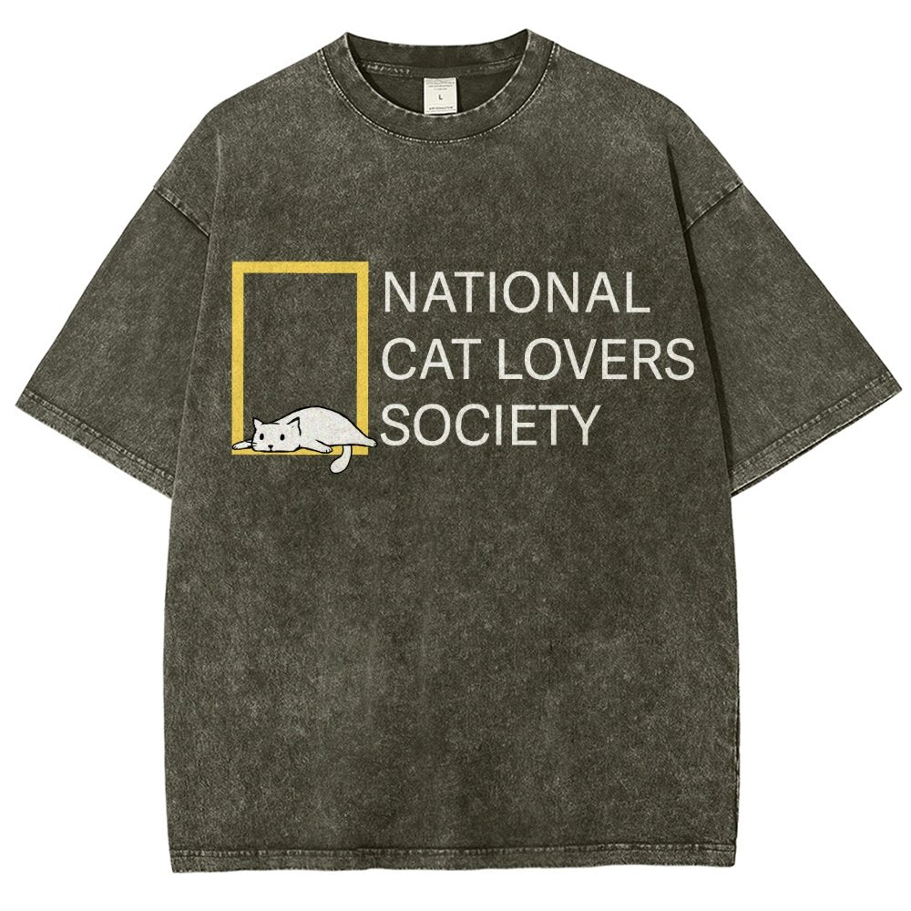 National Cat Lovers Society Vintage Distressed T-shirt