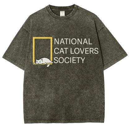 National Cat Lovers Society Vintage Distressed T-shirt
