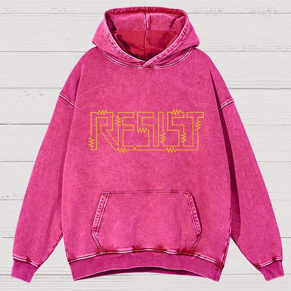 Resist Vintage Distressed Hoodie
