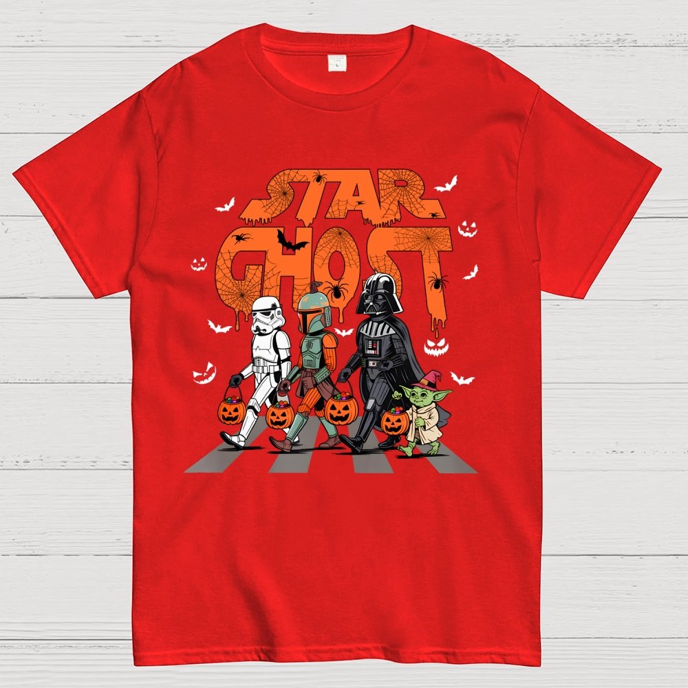 Star Ghost Halloween Galaxy Walking Halloween Unisex Geek T-Shirt
