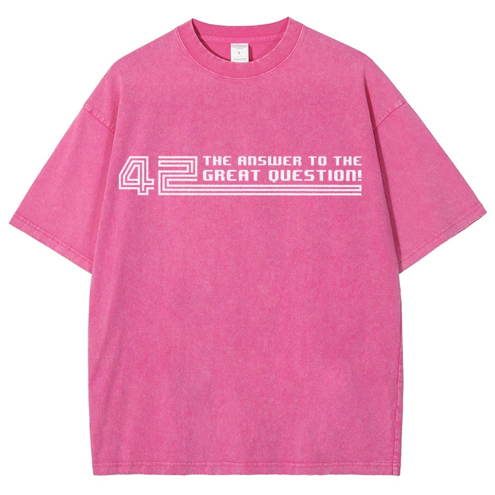 The Answer to the Great Question Vintage Distressed T-shirt