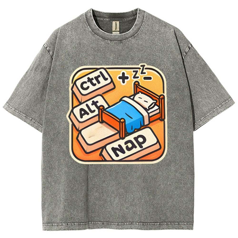 Ctrl+Alt+Nap Vintage Distressed T-shirt