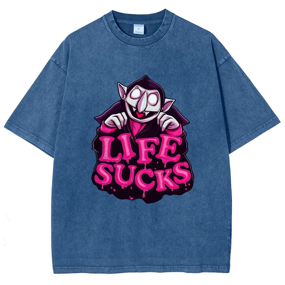 Life Sucks  Vintage Distressed T-shirt