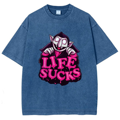 Life Sucks  Vintage Distressed T-shirt