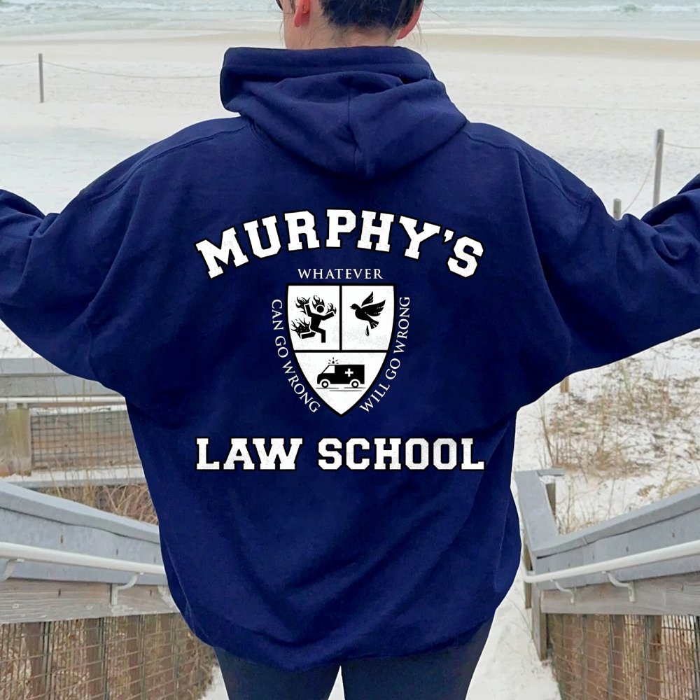 Murphy's Law School  Academic Printed Back Unisex Cotton Hoodie