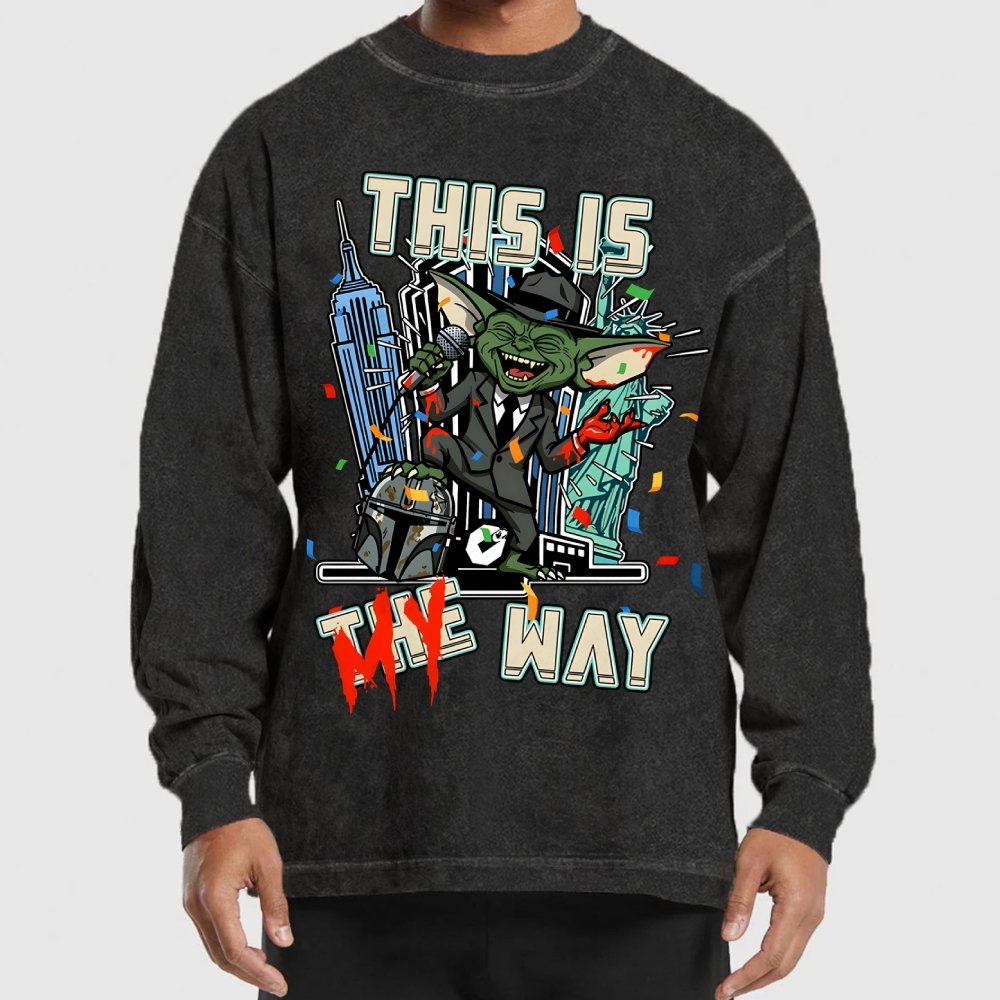 My WAY Washed Long Sleeve Tee