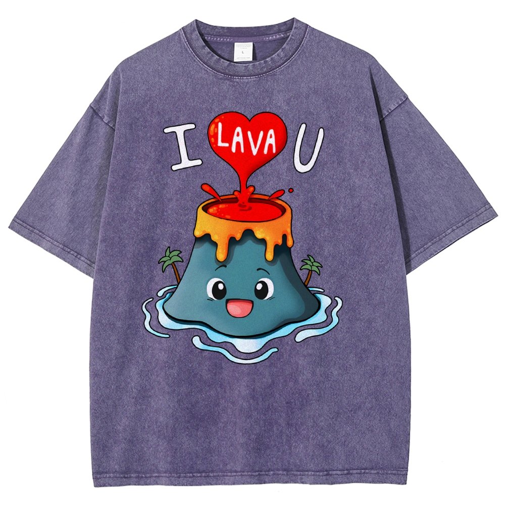 Valentine's Day.I Lava You Vintage Distressed T-shirt