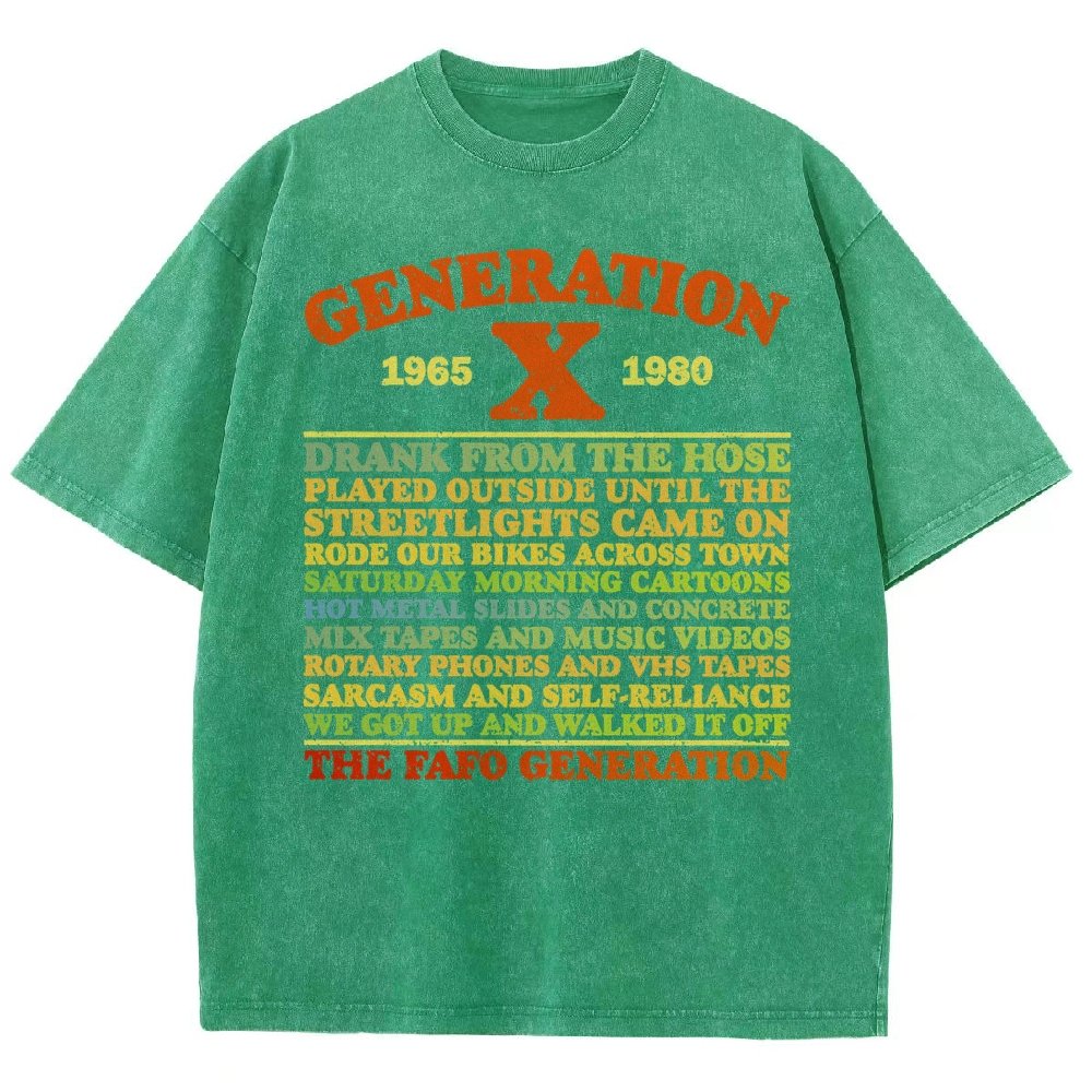 GenX Summer Day Vintage Distressed T-shirt