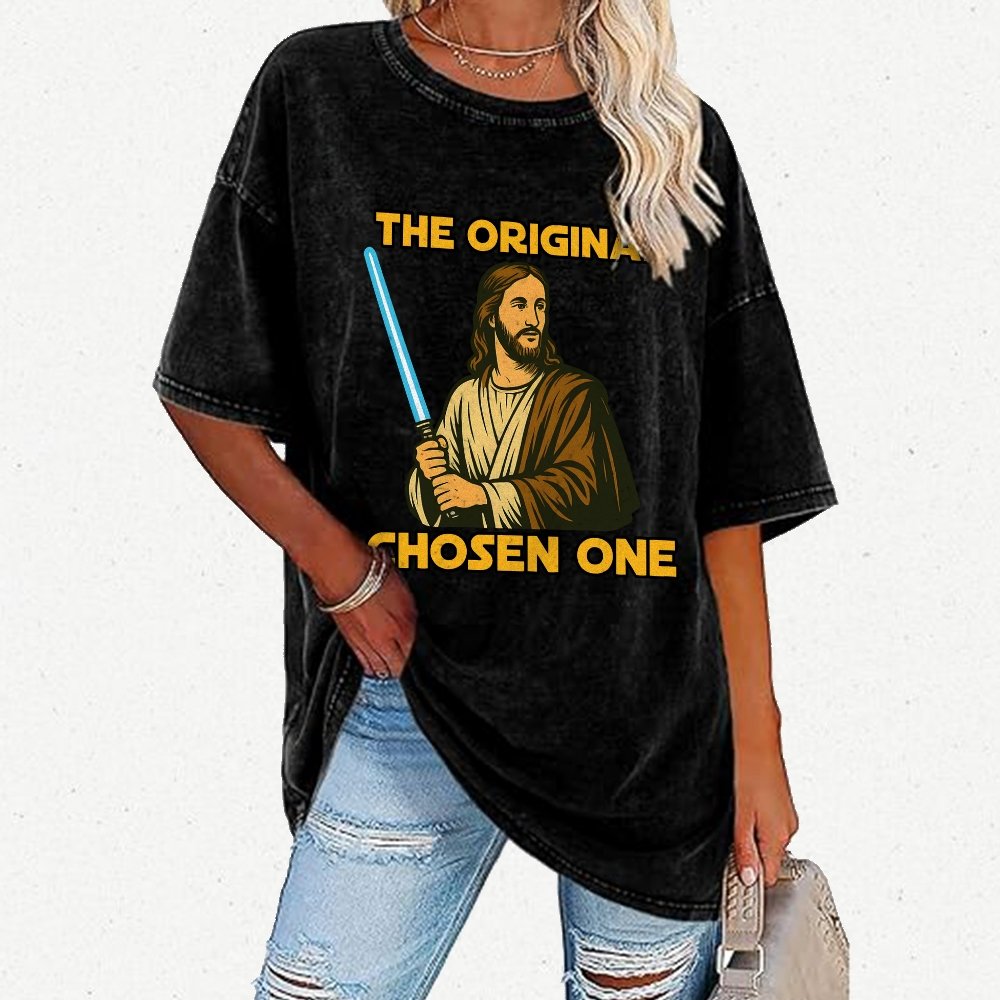 Jesus Christ The Original Chosen One Vintage Distressed T-shirt