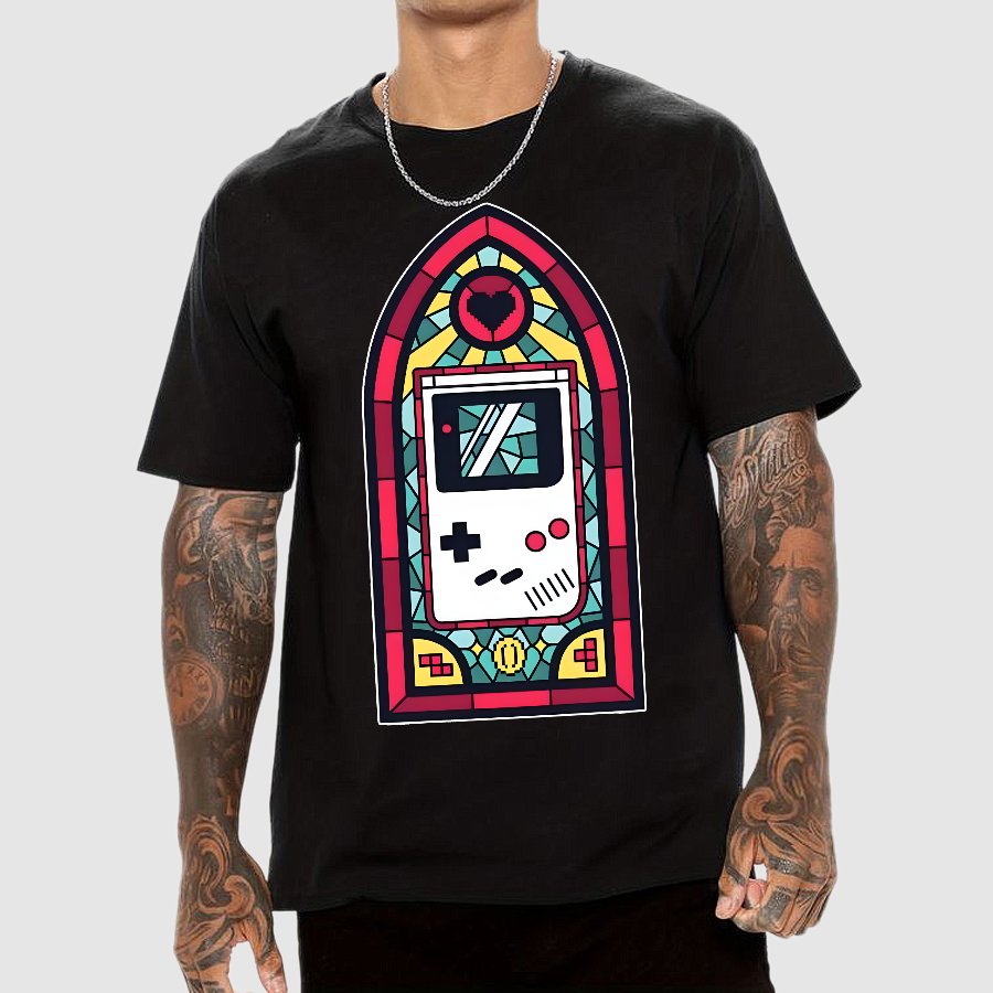8bit Stained Glass Geek T-Shirt