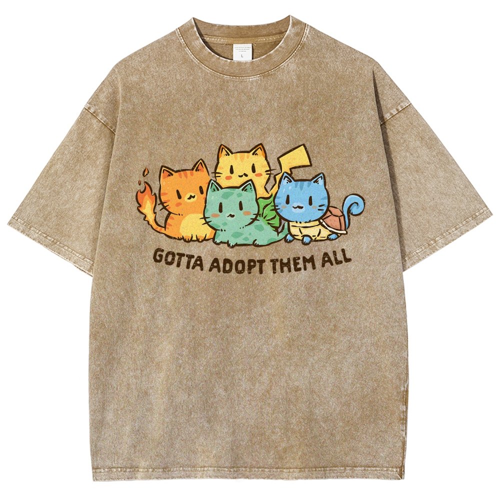 Gotta Collect Them All Vintage Distressed T-shirt