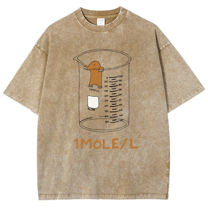 Ute One Mole Per Liter Chemistry Avogadros Day Vintage Distressed T-shirt