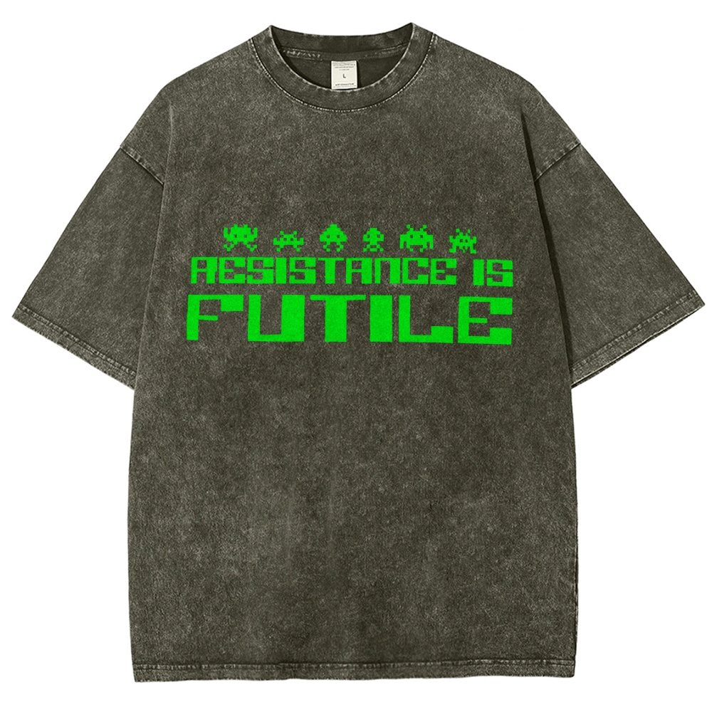 Resistance is Futile Vintage Distressed T-shirt