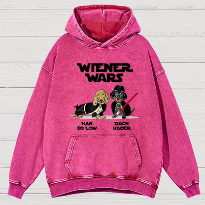 Wiener Wars Funny Dachshund Vintage Distressed Hoodie