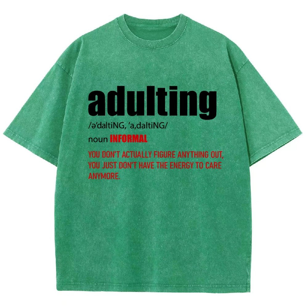 ADULTING Vintage Distressed T-shirt