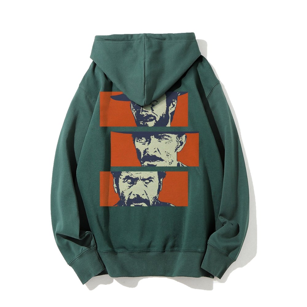 Buono Brutto Cattivo Printed Back Unisex Cotton Hoodie
