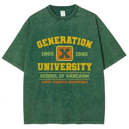 Generation X University Vintage Distressed T-shirt