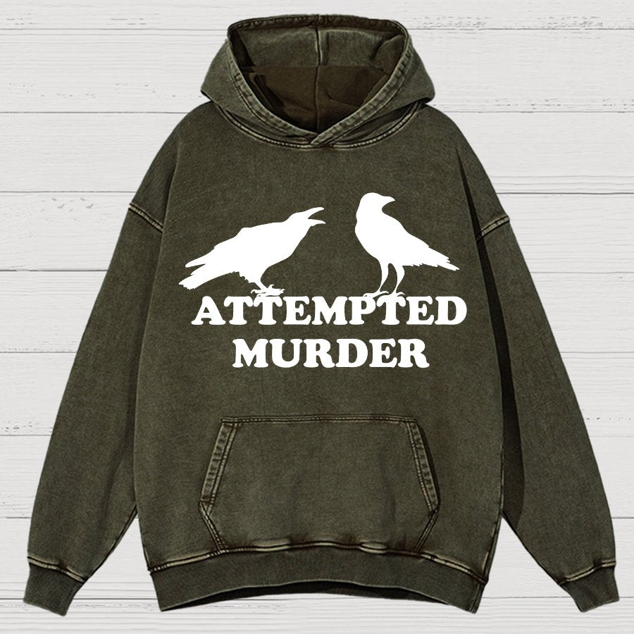 Attempted Murder Vintage Distressed Hoodie