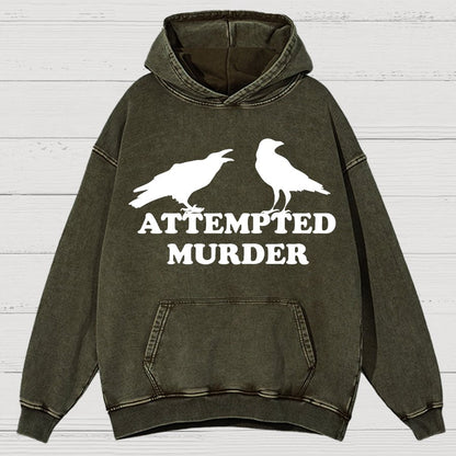 Attempted Murder Vintage Distressed Hoodie