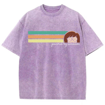 Power By Sarcasm Vintage Distressed T-shirt