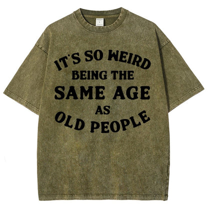 Same Age As Old People Vintage Distressed T-shirt