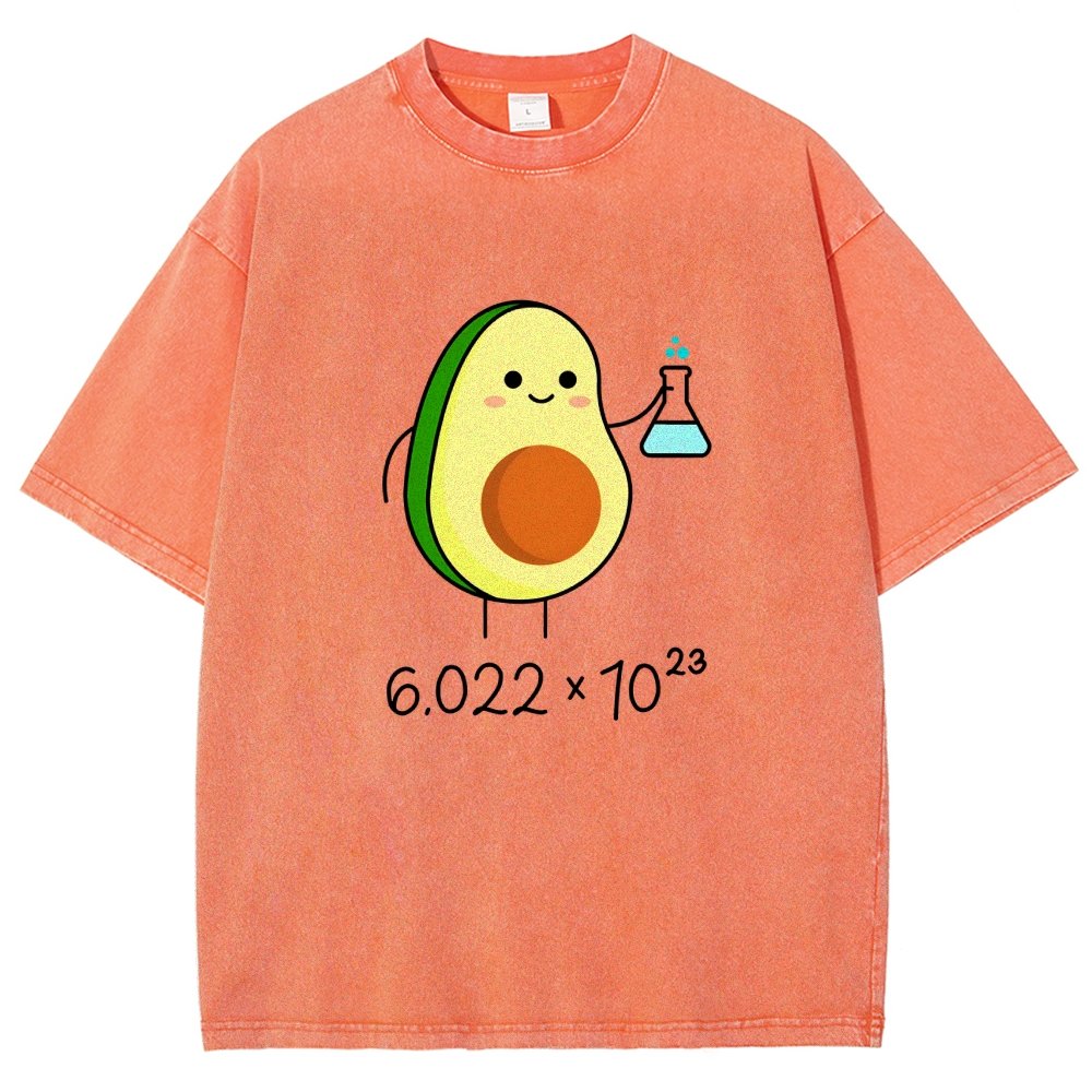 Avogadro's Number Pun. Cute Avocado Chemist Vintage Distressed T-shirt