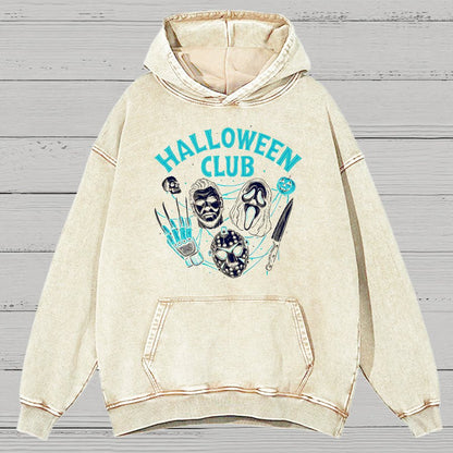 Halloween Club Vintage Distressed Hoodie