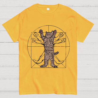 Vitruvian Cat Geek T-Shirt