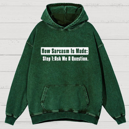 Step 2 Sarcasm Vintage Distressed Hoodie