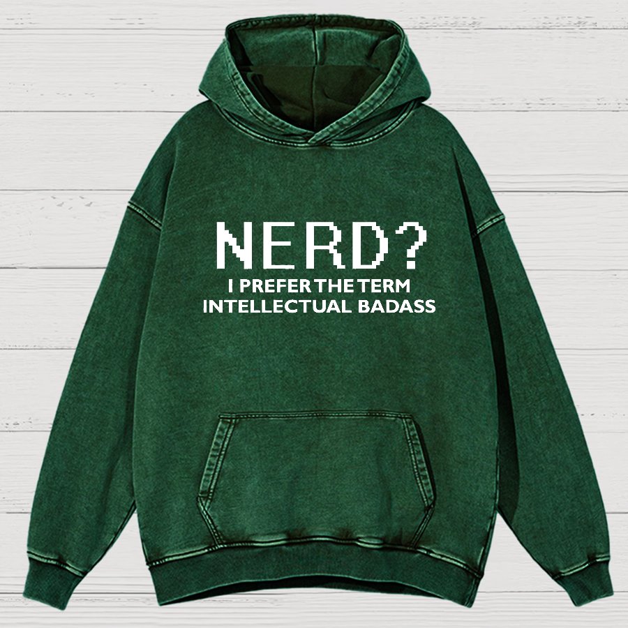Funny Nerd Vintage Distressed Hoodie