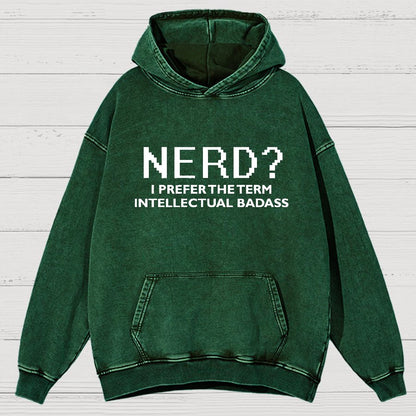 Funny Nerd Vintage Distressed Hoodie