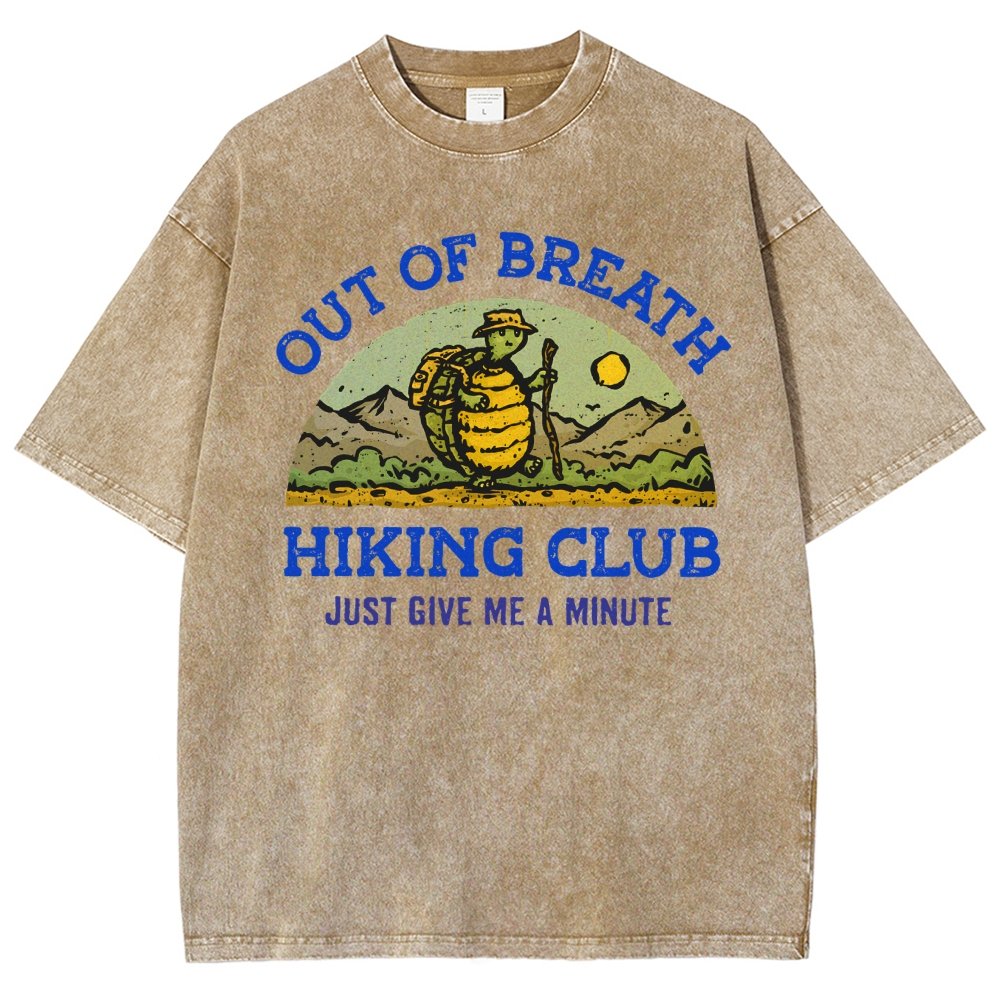 Out Of Breath Hiking Club Vintage Distressed T-shirt