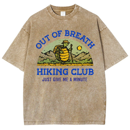 Out Of Breath Hiking Club Vintage Distressed T-shirt