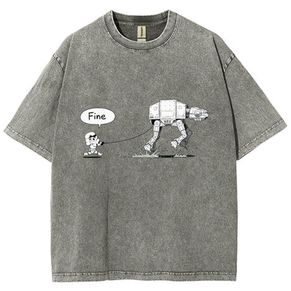 Empire Robot Dog - Space Battles Vintage Distressed T-shirt