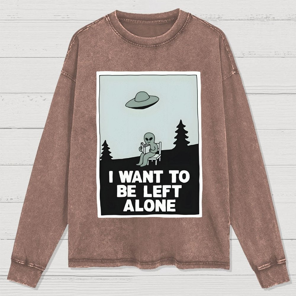 Extraterrestrial Introvert Washed Long Sleeve Tee