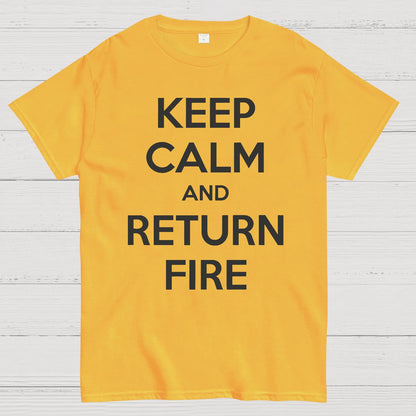 Keep Calm and Return Fire Geek T-Shirt