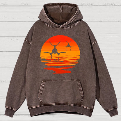 Space Defender Vintage Distressed Hoodie