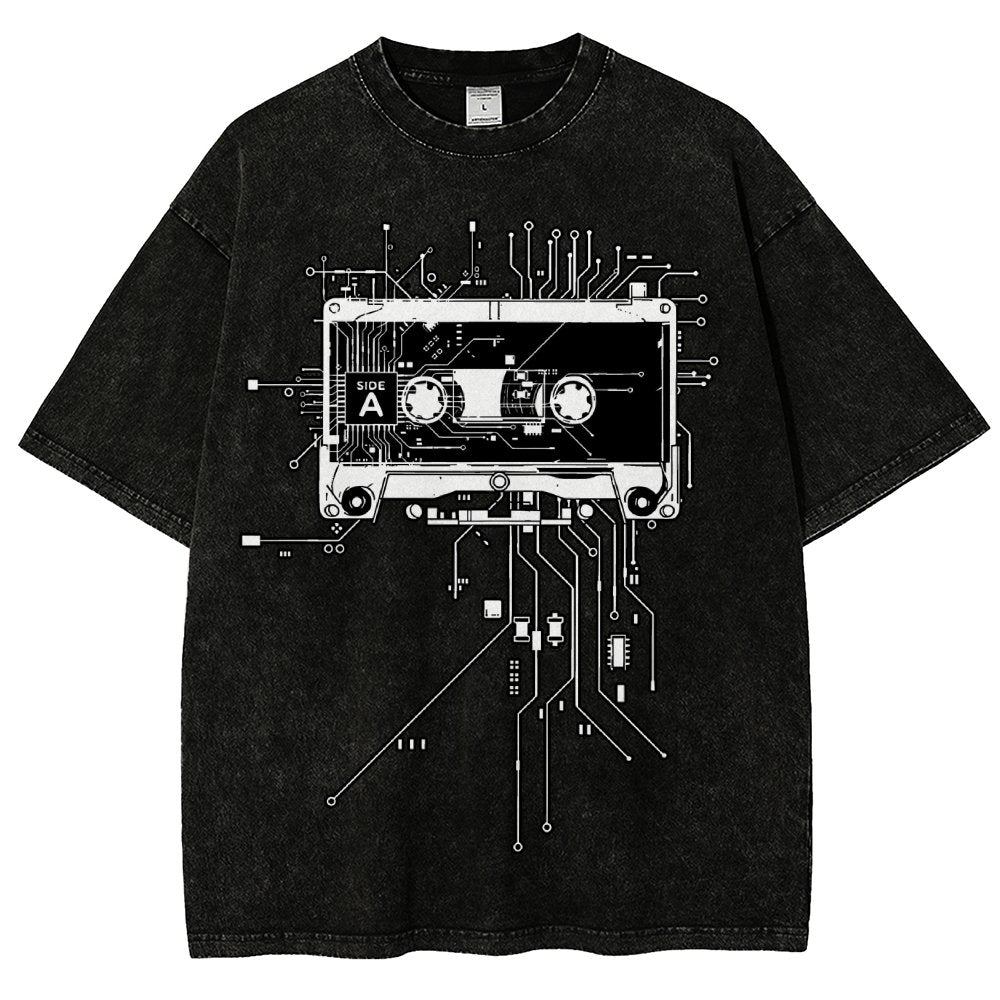 Retro Cassette Vintage Distressed T-shirt