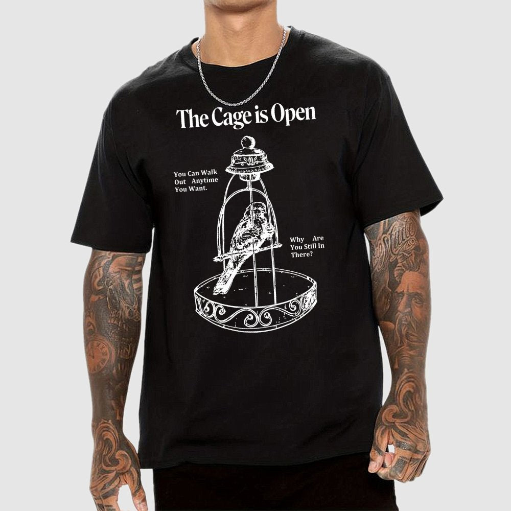 Bird in a cage Geek T-Shirt