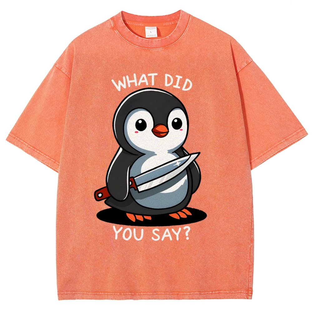 What Did You Say？Vintage Distressed T-shirt