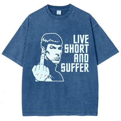 Live Short and Suffer Vintage Distressed T-shirt