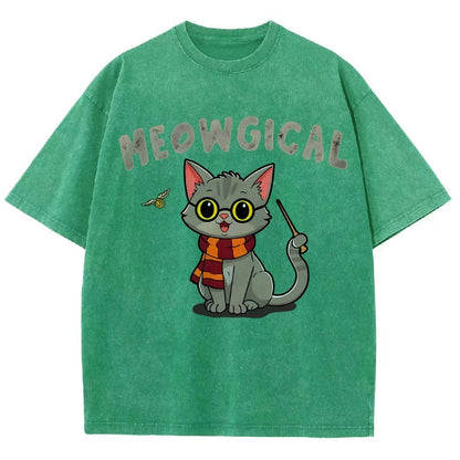 Meowgical Vintage Distressed T-shirt